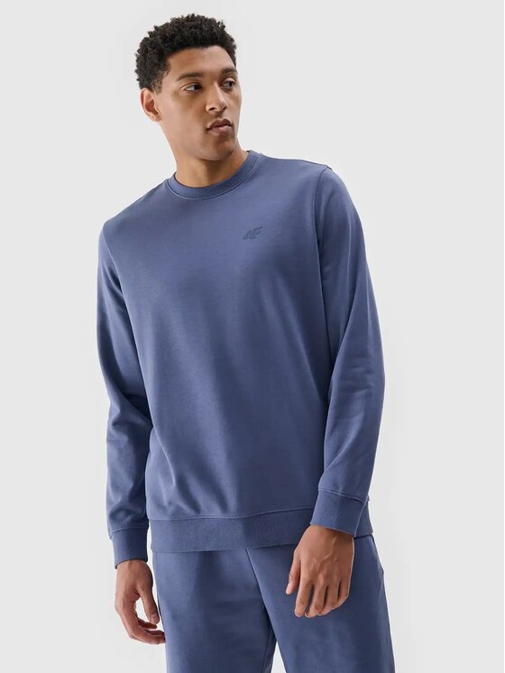 4F 4F Mikina 4FWMM00TSWSM1767-32S Modrá Regular Fit
