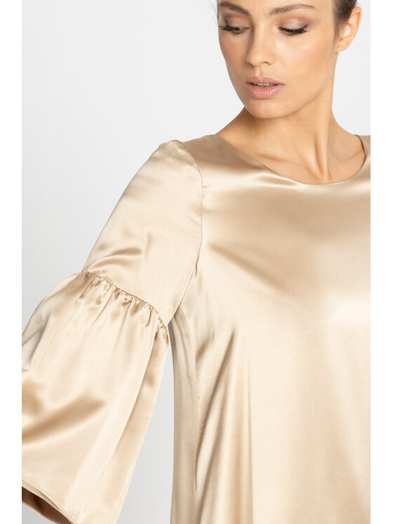 Deni Cler Milano Deni Cler Milano Sukienka wieczorowa W-DC-3295-D5-L1-23-1 Złoty Loose Fit