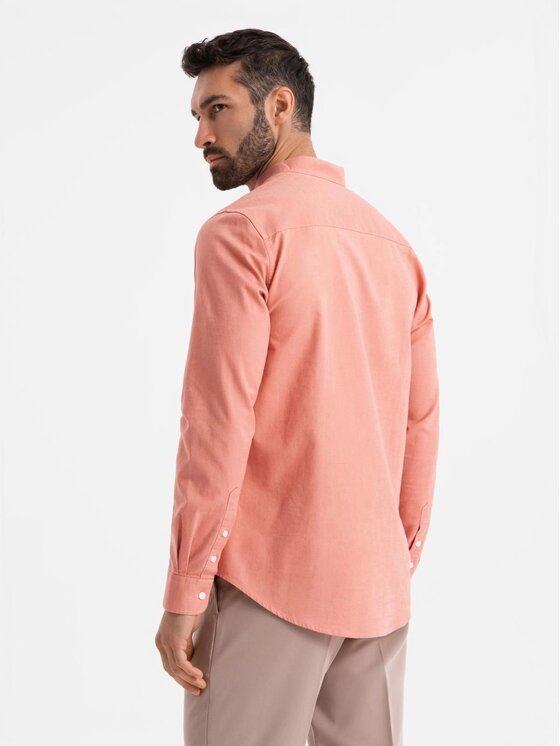 Ombre Ombre Koszula OM-SHCS-0161 Różowy Regular Fit