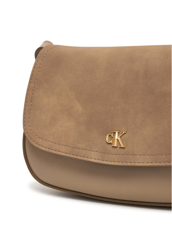 Calvin Klein Calvin Klein Torebka Ck Brushed Flap Camera Bag LV04F3409G Beżowy