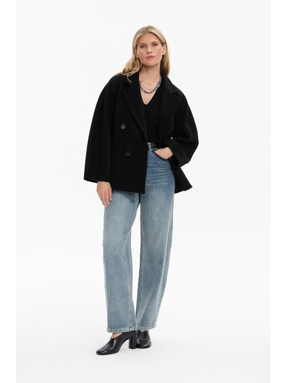 Deni Cler Milano Deni Cler Milano Kurtka przejściowa T-DC-9083-F5-90-90-1 Czarny Oversize