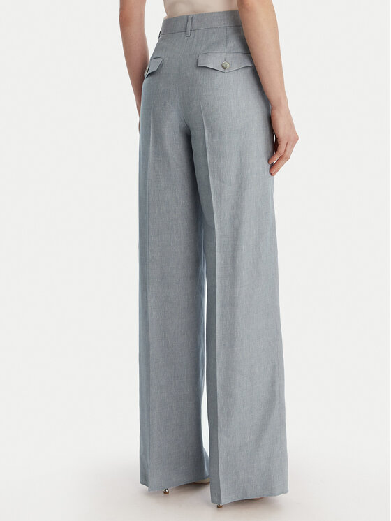 Marella Marella Hlače iz tkanine Odino 2613131121 Svetlo modra Straight Fit