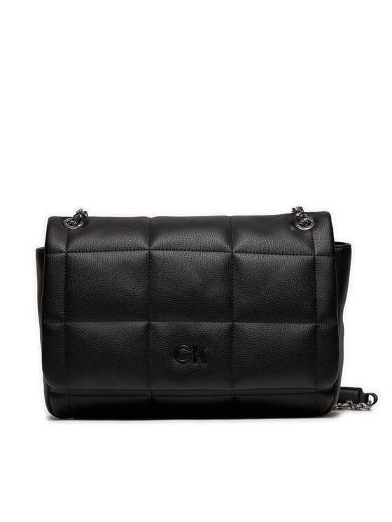 Geantă Calvin Klein Square Quilt Conv Shoulder Bag K60K612332 Negru
