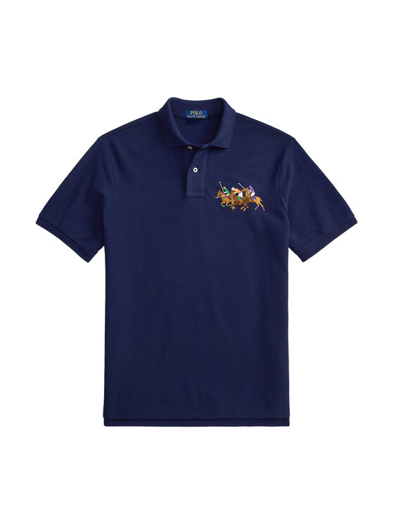 Polo Ralph Lauren Polo Ralph Lauren Тениска с яка и копчета 710B14216003 Тъмносин Regular Fit