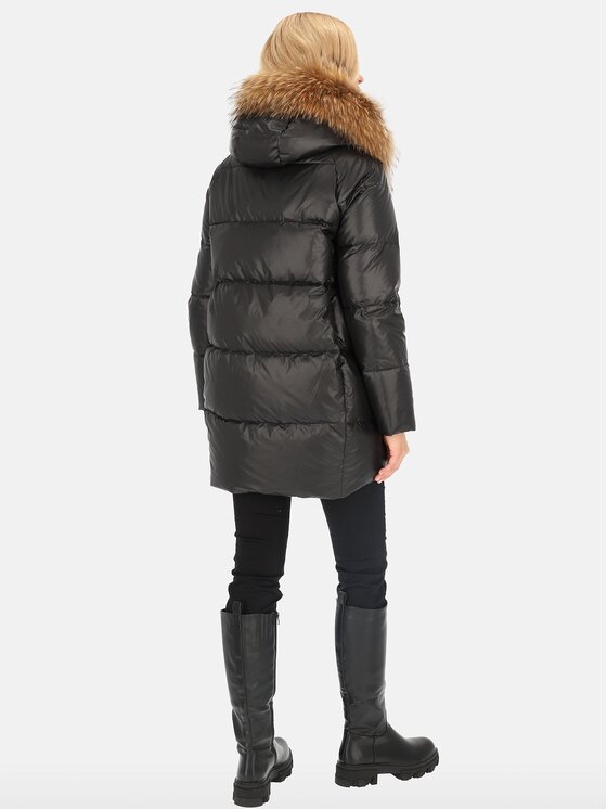 Perso Perso Kurtka damska BLH241006FR Czarny Regular Fit