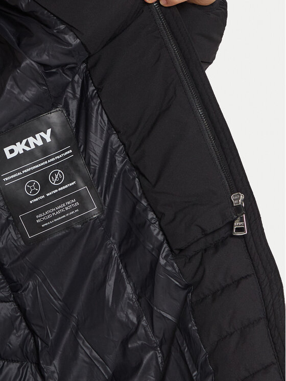 DKNY DKNY Geacă de iarnă DLEMPN46 Negru Slim Fit