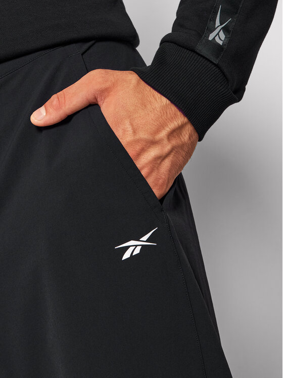 Reebok Reebok Παντελόνι φόρμας United By Fitness GT3220 Μαύρο Athletic Fit