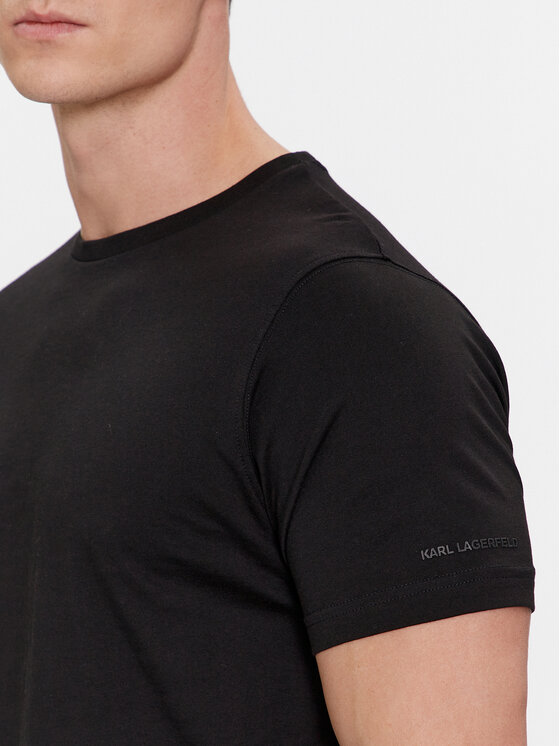 KARL LAGERFELD KARL LAGERFELD Póló szett 765000 500298 Fekete Slim Fit