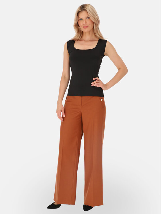 Potis & Verso Potis & Verso Top Selma Czarny Regular Fit