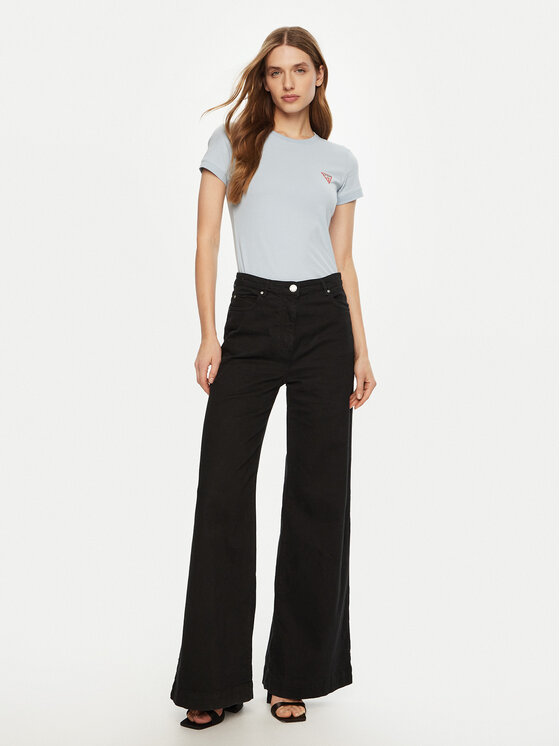 Guess Guess T-Shirt SS CN MINI TRIANGLE Μπλε Shirt Fit
