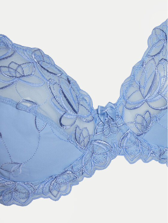 Hunkemöller Hunkemöller Biustonosz z fiszbiną Diva 301189 Błękitny