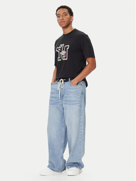 HUGO HUGO T-shirt Nedirix 50549162 Crna Regular Fit