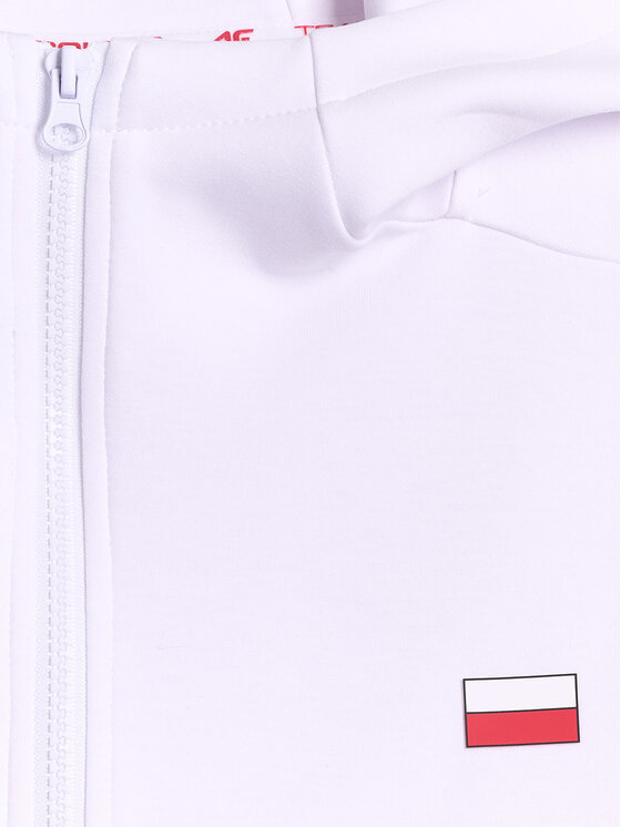 4F 4F Bluza STREFA KIBICA Biały Regular Fit