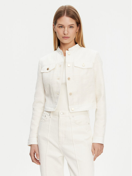 Guess Guess Geacă de blugi W5GL23 WH610 Écru Regular Fit
