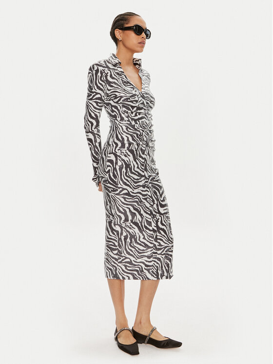 ROTATE ROTATE Koktel haljina Simone 1125782959 Crna Slim Fit