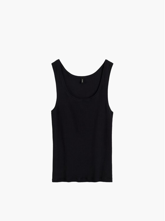 Atlantic Atlantic Top ribbed Czarny Regular Fit