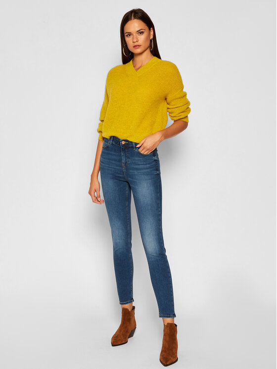 Guess Guess Skinny Fit džínsy 1981 W0YA46 D4484 Tmavomodrá Skinny Fit