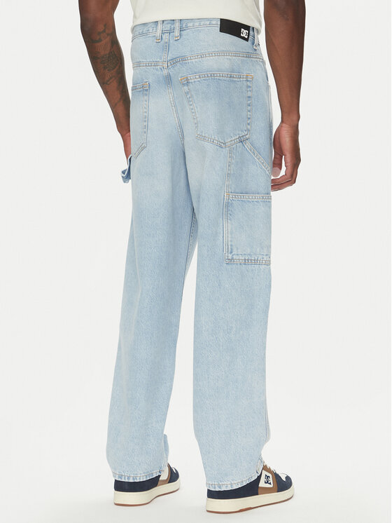 DC DC Blugi Worker Baggy Carpenter Ril ADYDP03087 Albastru celest Regular Fit