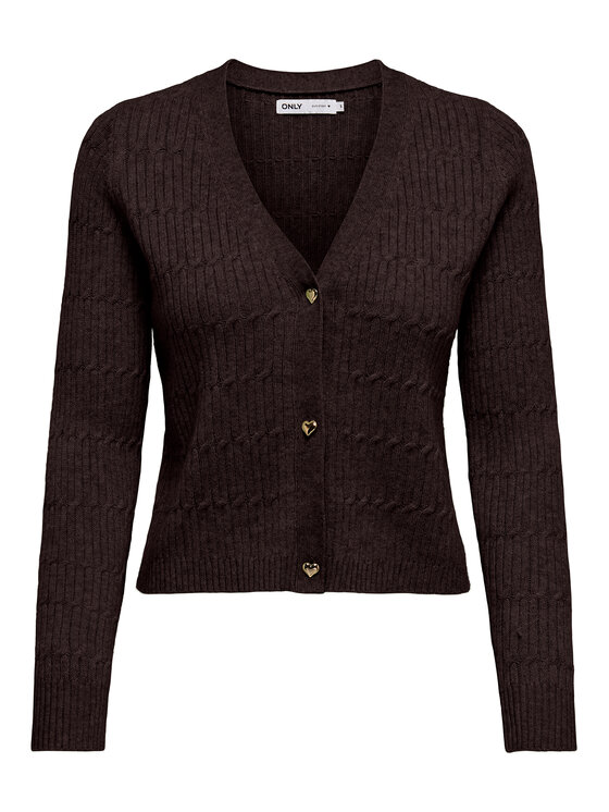 ONLY ONLY Kardiganas Katia 15310902 Ruda Regular Fit