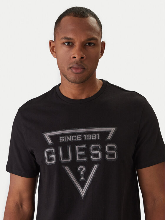 Guess Guess Tricou M6RI09 I3Z14 Negru Regular Fit