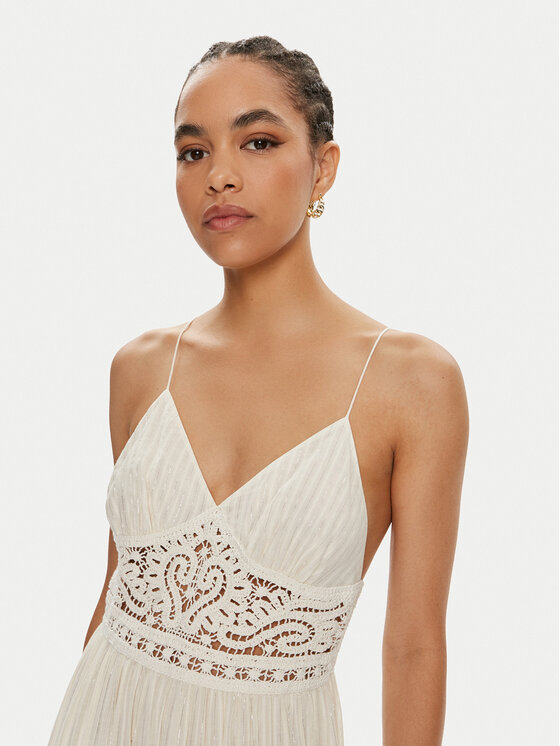 TWINSET TWINSET Rochie de vară 241TT3171 Écru Loose Fit