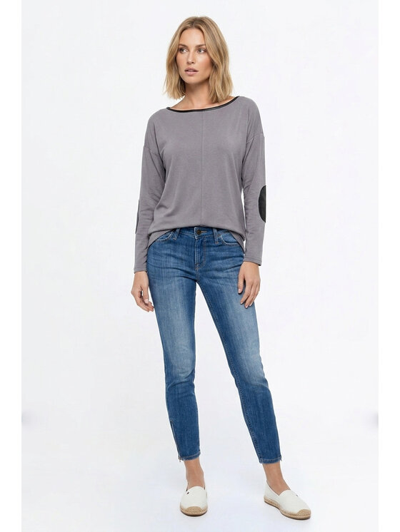 FIGL FIGL Sveter M1362 Sivá Regular Fit