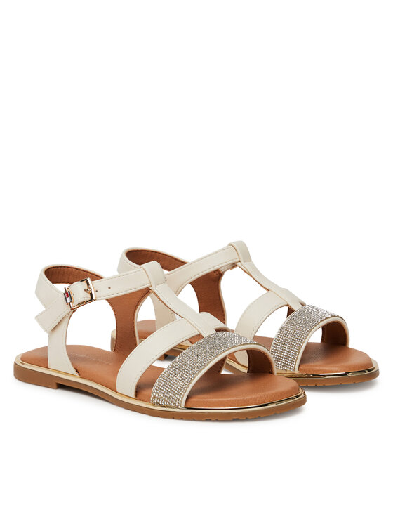 Tommy Hilfiger Tommy Hilfiger Sandały T3A2-33780-0371 M Écru