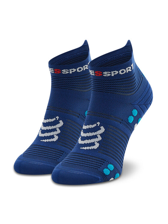 Compressport Augstas unisex zeķes Pro Racing Socks V4.0 Run Low XU00047B_533 Tumši zils