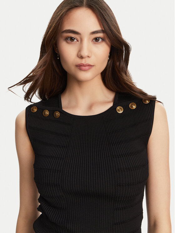 Guess Guess Blúz W5YR12 Z0130 Fekete Regular Fit