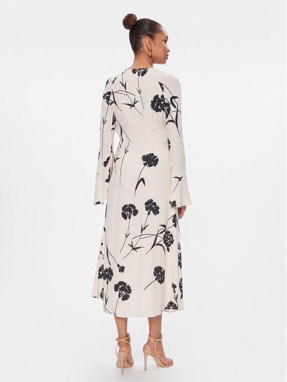 TWINSET TWINSET Коктейлна рокля 241TP2600 Екрю Regular Fit