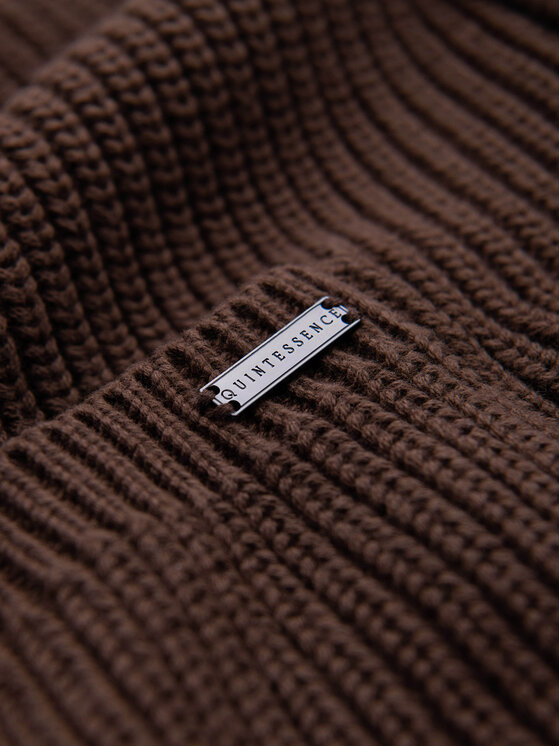 Ombre Ombre Kardigan OM-SWCD-0200 Tmavě hnědá Regular Fit