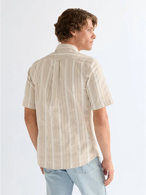Wrangler Wrangler Koszula SS SHIRT Beżowy Regular Fit