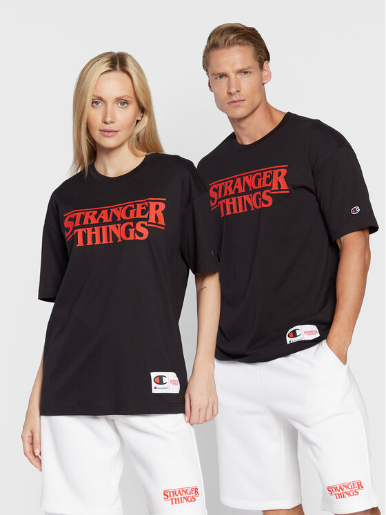 Champion Champion Тишърт STRANGER THINGS Unisex 217791 Черен Custom Fit