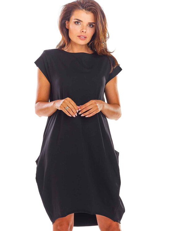 Infinite You Infinite You Sukienka letnia M206 Czarny Basic Fit