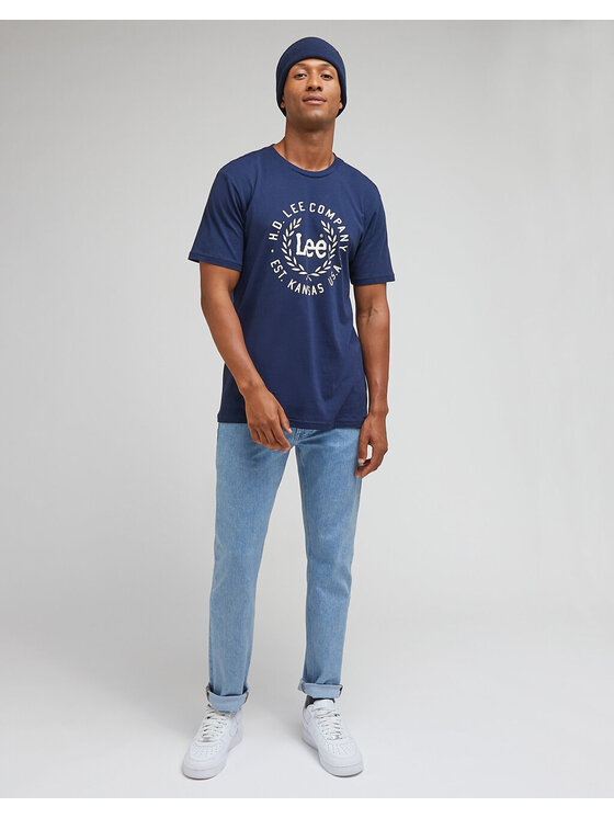 Lee Lee Jeansy DAREN ZIP FLY Niebieski Straight Fit