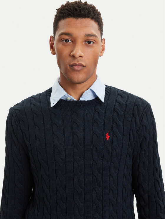 Polo Ralph Lauren Polo Ralph Lauren Πουλόβερ 710775885001 Σκούρο μπλε Regular Fit