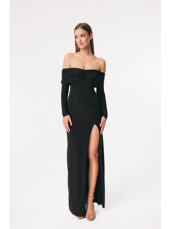 Aurora Aurora Večerní šaty Morticia Černá Feminine Fit