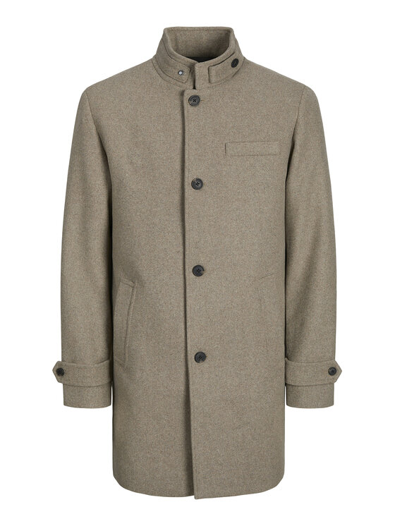 Jack & Jones Jack & Jones Płaszcz wełniany Melton 12258672 Beżowy Regular Fit