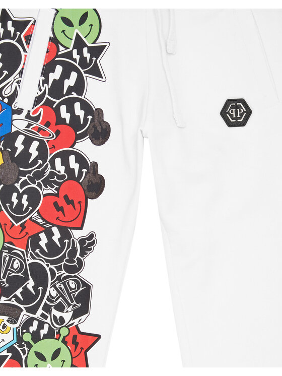 PHILIPP PLEIN PHILIPP PLEIN Joggery 19979 Biały Jogger Fit