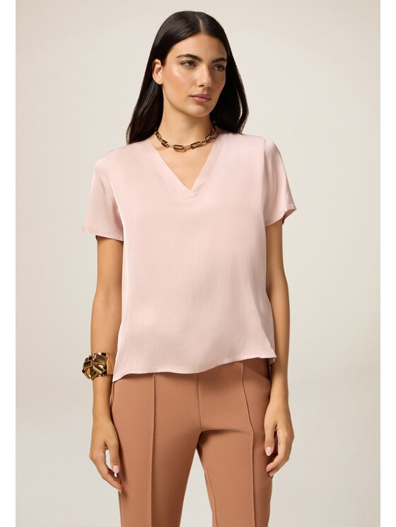 Oltre Oltre Bluzka 2463R003055N0A6 Różowy Regular Fit