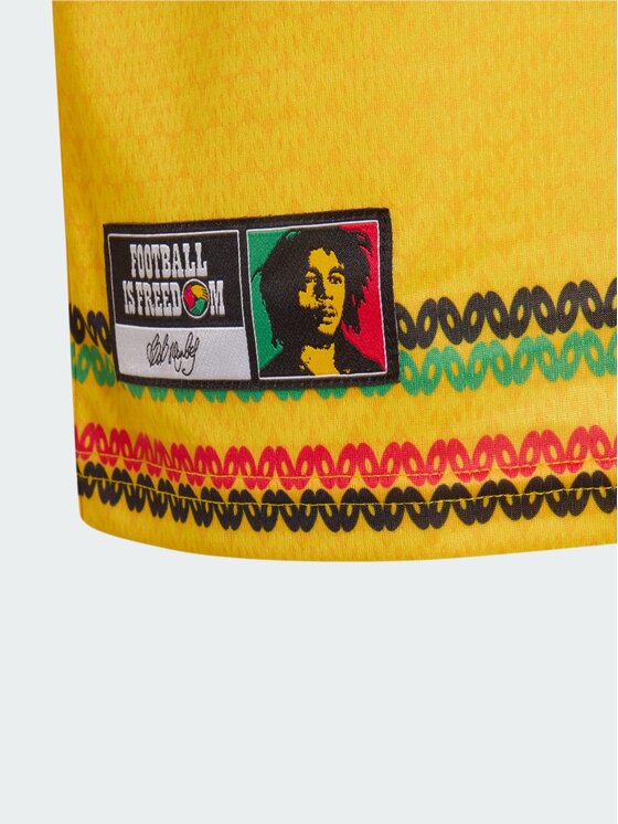 adidas adidas Koszulka techniczna Jamaica 26 x Bob Marley Home Kids Jersey Żółty Regular Fit