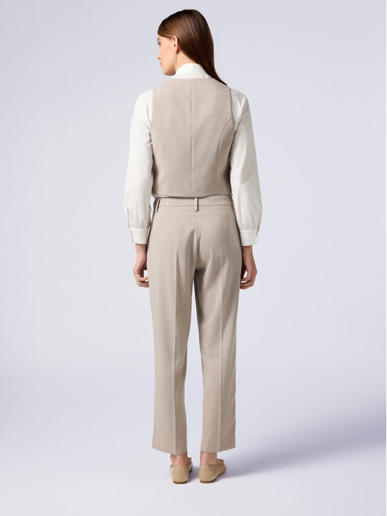 Oltre Oltre Pantaloni di tessuto P027R108488N002 Écru Regular Fit