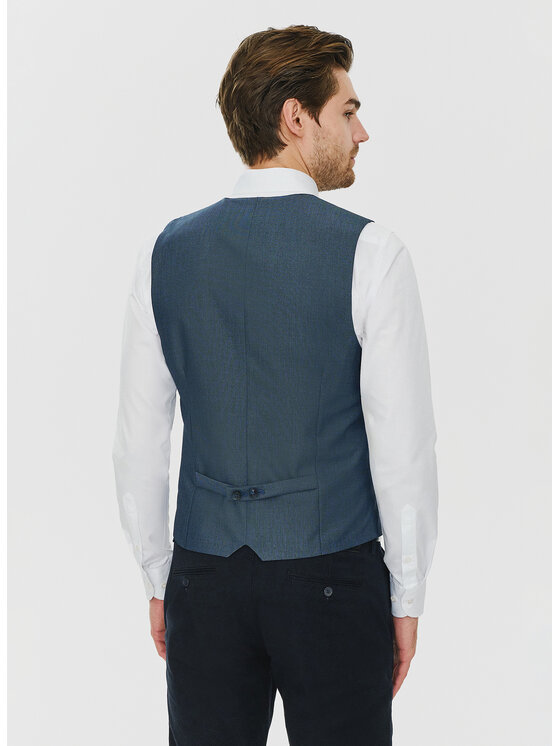 Pako Lorente Pako Lorente Kamizelka P24SF-8X Granatowy Slim Fit