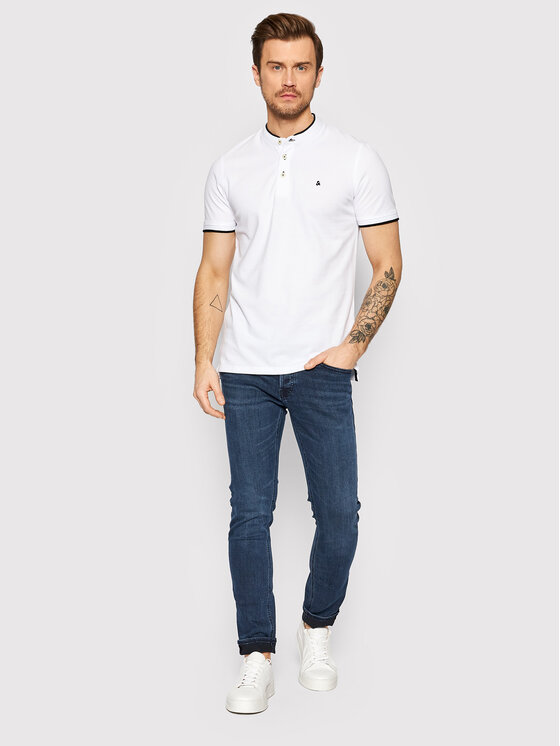 Jack&Jones Jack&Jones Tricou polo Paulos 12199711 Alb Regular Fit