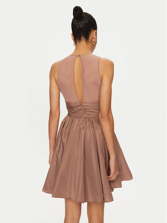 PINKO PINKO Koktel haljina Casalfermo 102777 Y3LE Smeđa Regular Fit
