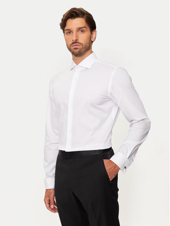 Boss Košulja H-Hank 50519935 Bijela Slim Fit