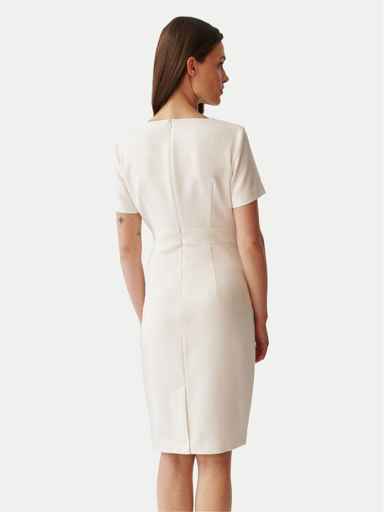 Tatuum Tatuum Sukienka koktajlowa Borki T2406.208 Biały Slim Fit