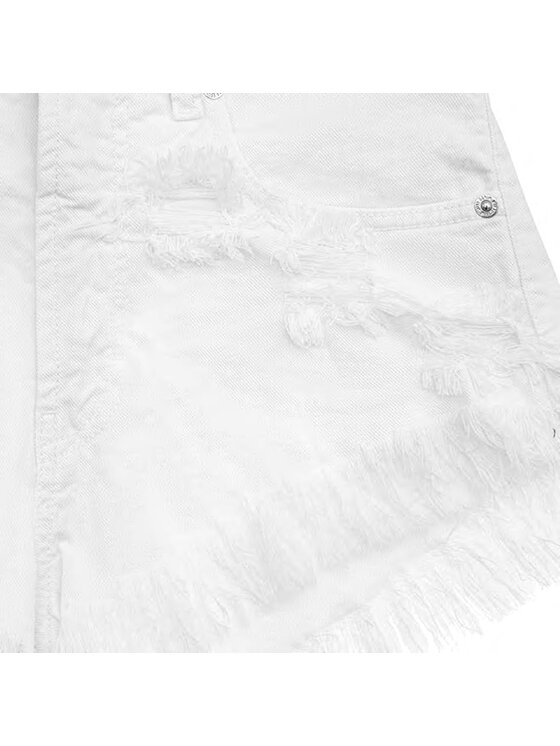 MissDenim MissDenim Szorty jeansowe High Waist Biały Regular Fit
