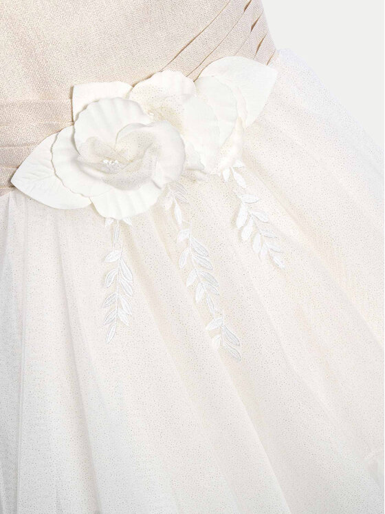 Abel & Lula Abel & Lula Sukienka elegancka 5032 Beżowy Regular Fit