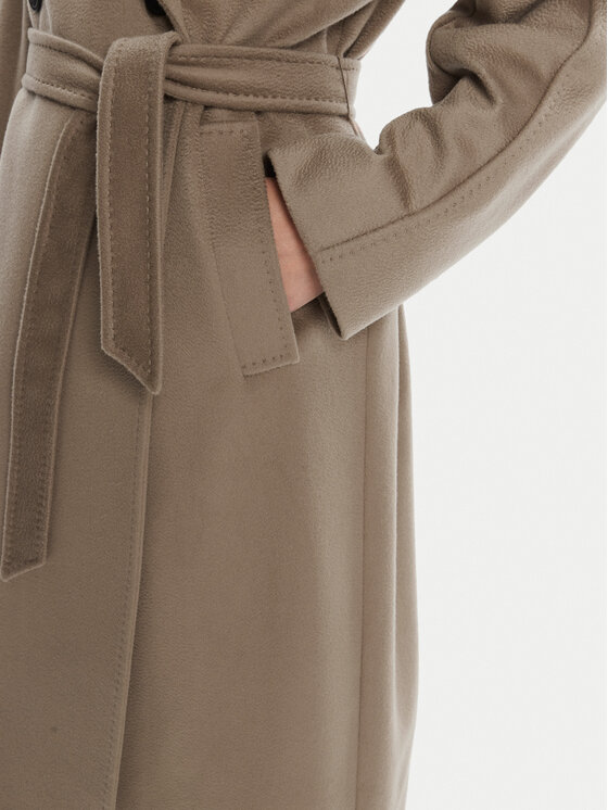 Weekend Max Mara Weekend Max Mara Gyapjú kabát Resina 2525016031 Barna Regular Fit